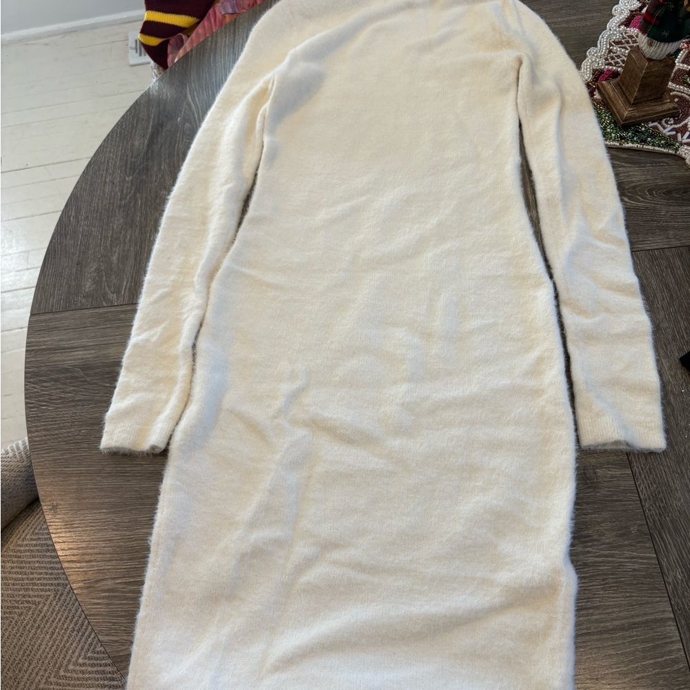 LPA Soft Cream Long Sleeve Dress